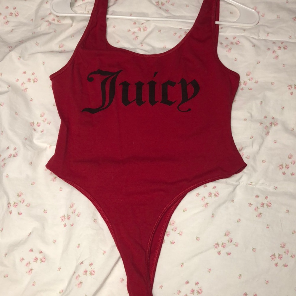 Juicy couture red bodysuit Black label